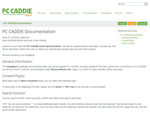 Tablet Screenshot of doku.pccaddie.net